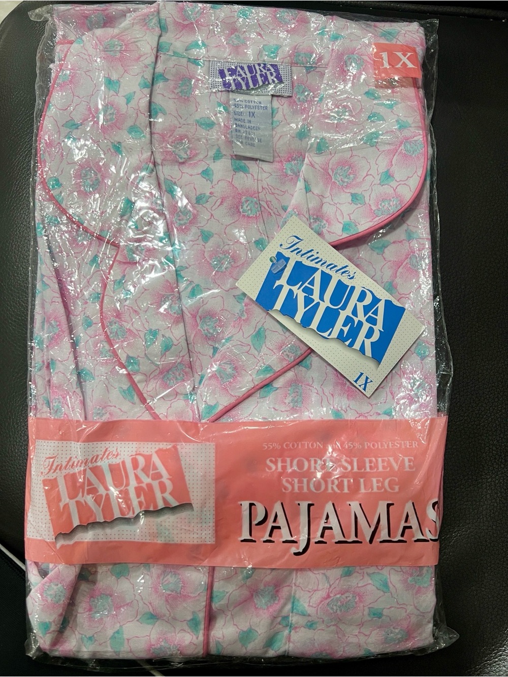 Laura Tyler Women’s Short Sleeve Short Leg Pajama Set - Pink Floral